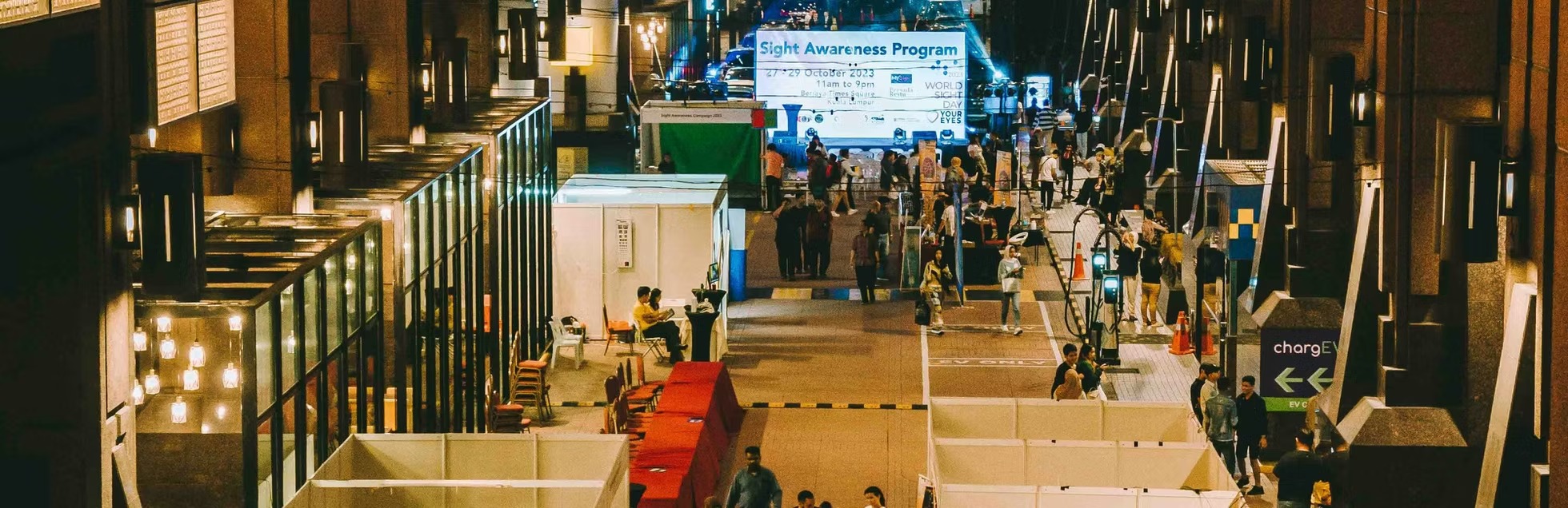 Exhibition hall floor during a trade show